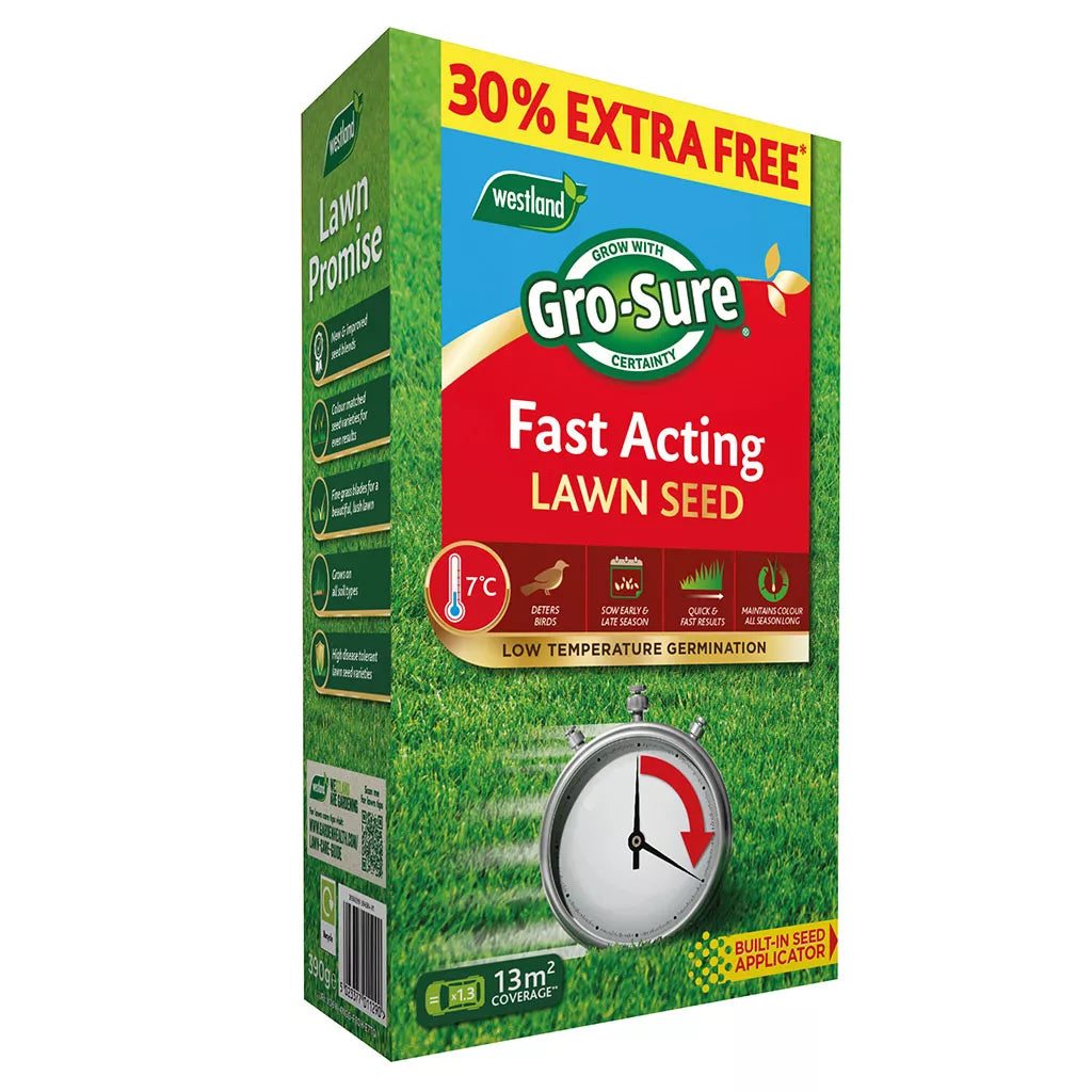 Westland Gro-Sure Fast Acting Lawn Seed 10m2 +30% Xtra Free