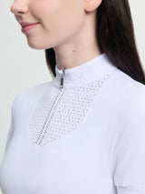 Le Mieux Young Rider Brilliance Livvy Short Sleeve Show Shirt White