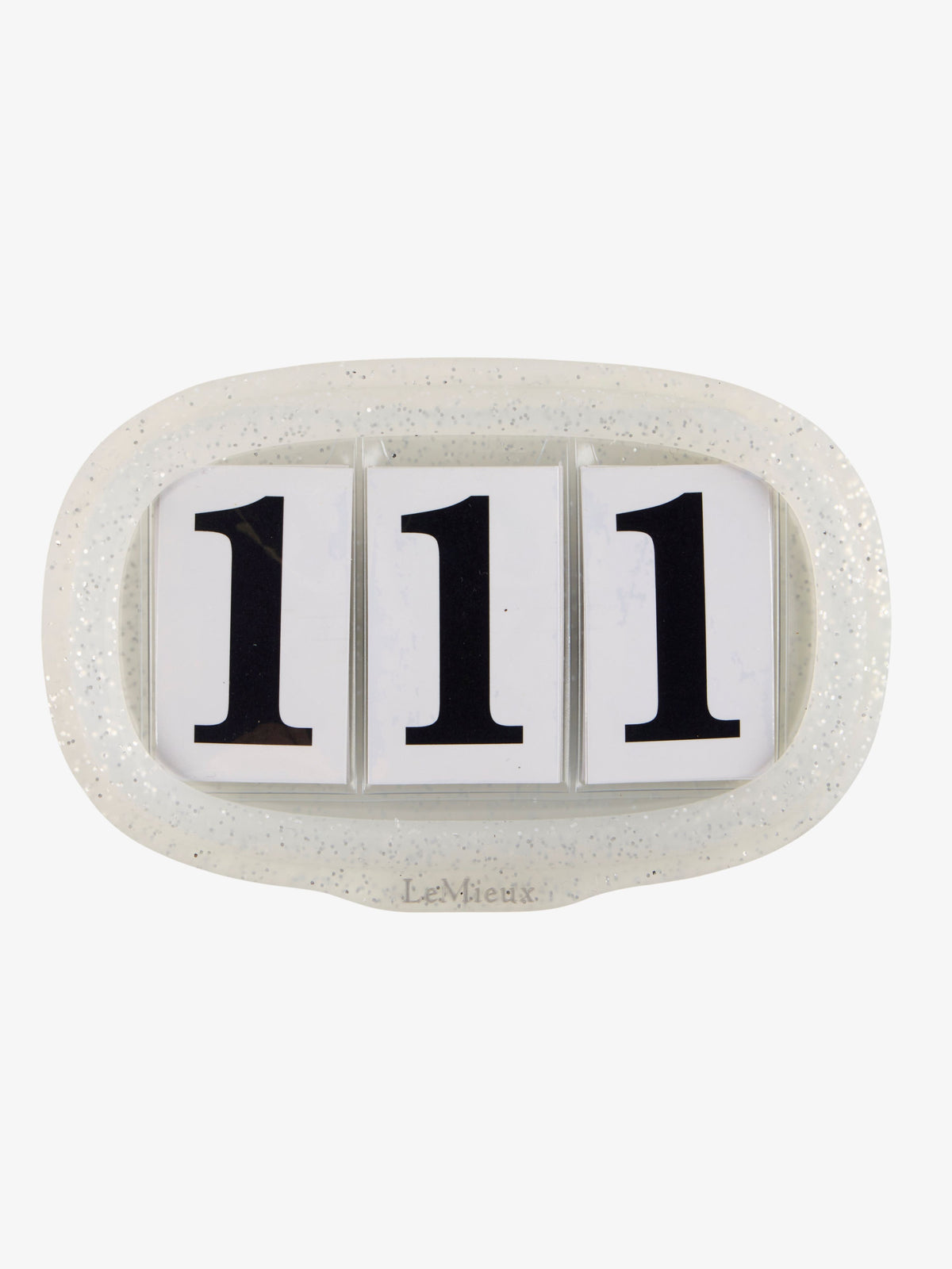 Le Mieux Saddle Pad Number Holder Silver Glitter