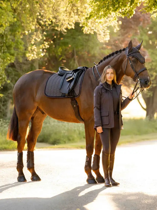 Le Mieux Heritage Herringbone Dressage Square Cocoa L