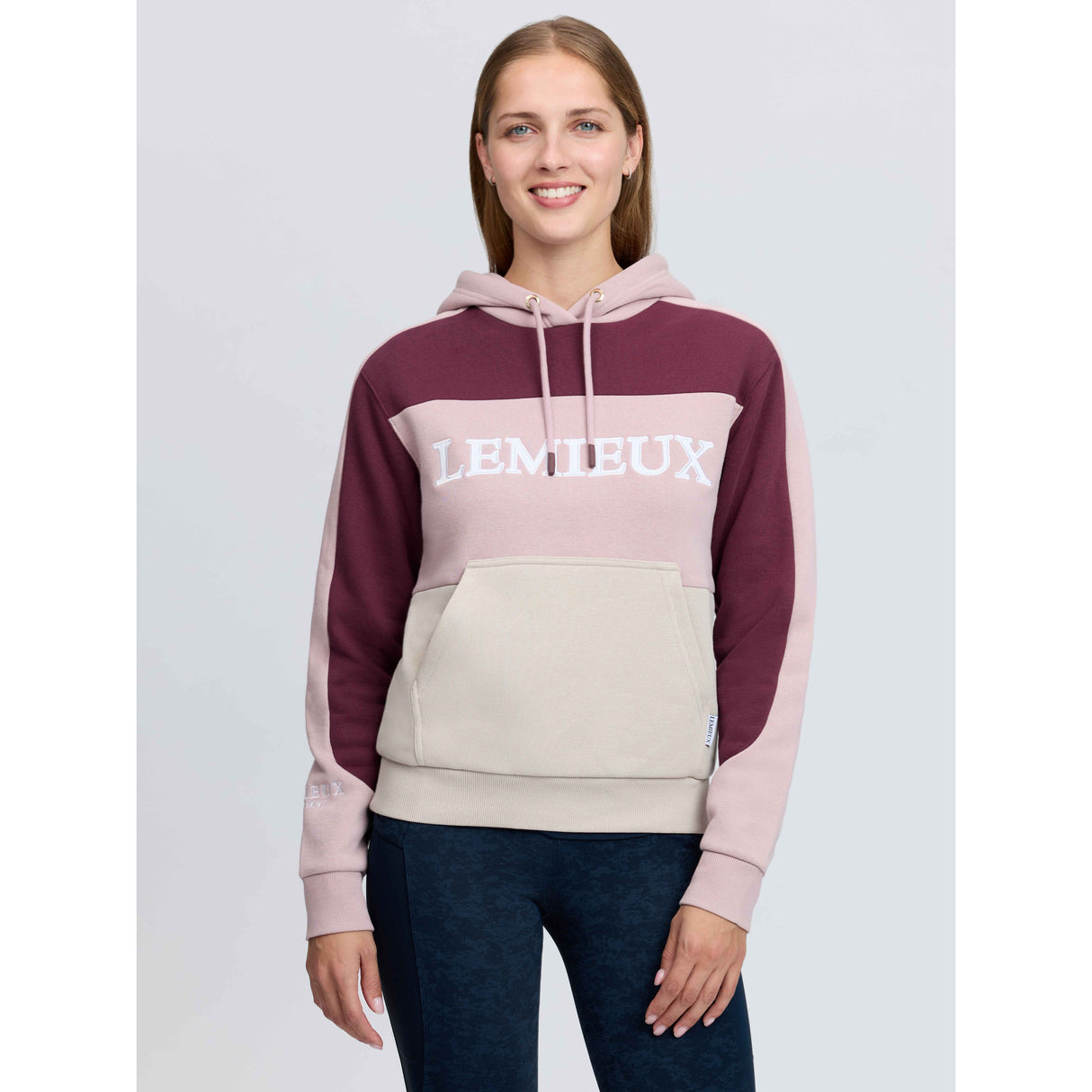 Le Mieux Kadie Colour Block Hoodie Wild Rose