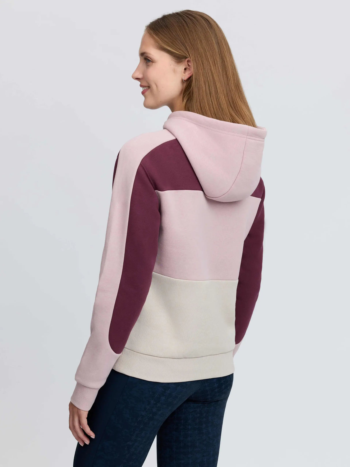 Le Mieux Kadie Colour Block Hoodie Wild Rose