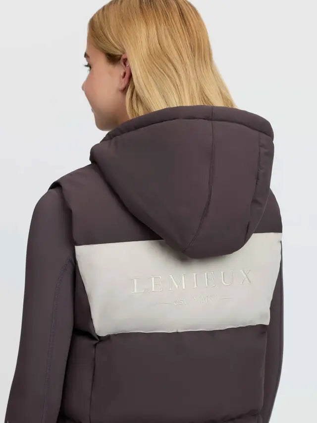 Le Mieux Young Rider Joey Hooded Gilet Cocoa