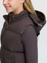 Le Mieux Young Rider Joey Hooded Gilet Cocoa