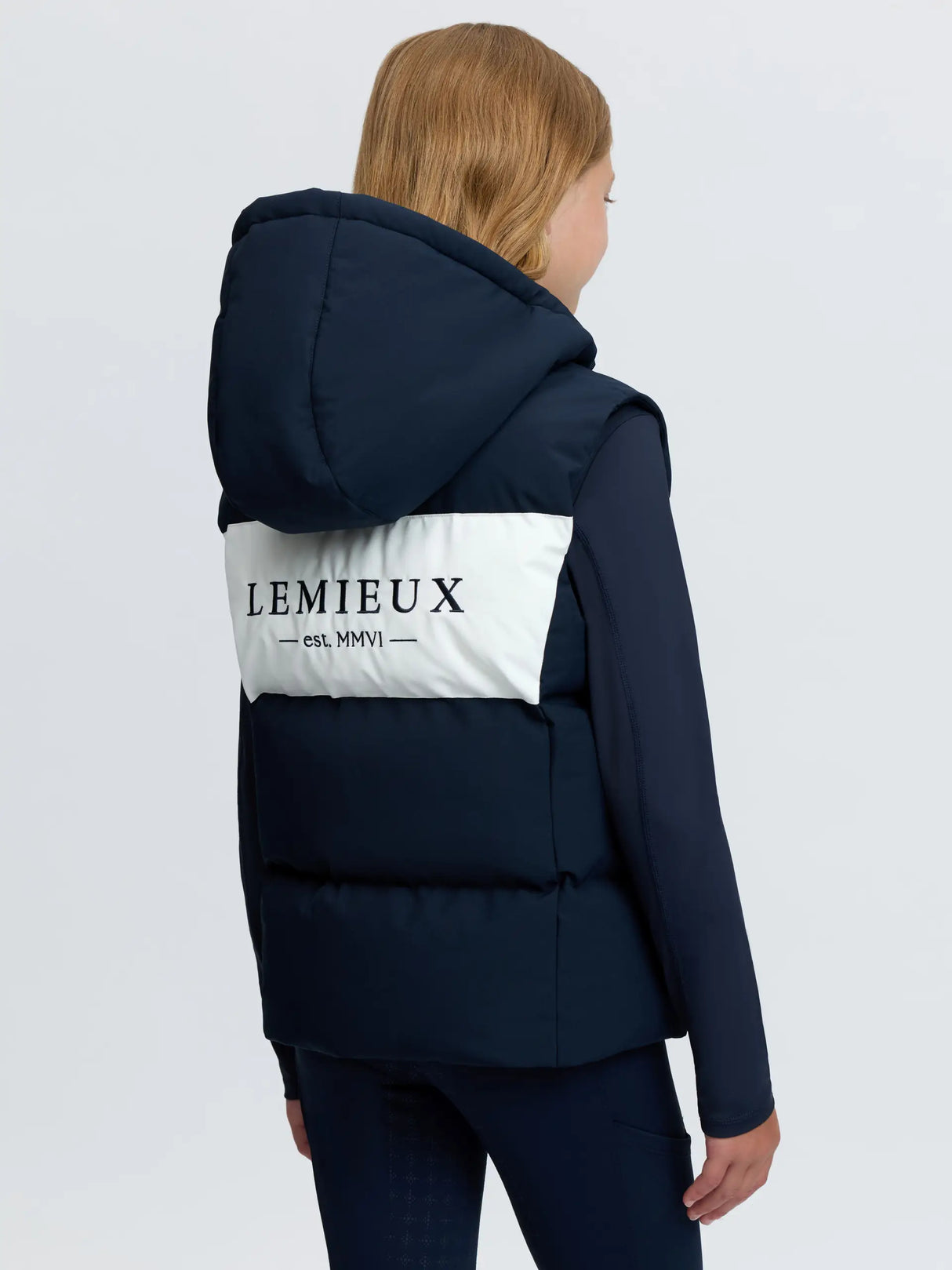 Le Mieux Young Rider Joey Hooded Gilet Navy