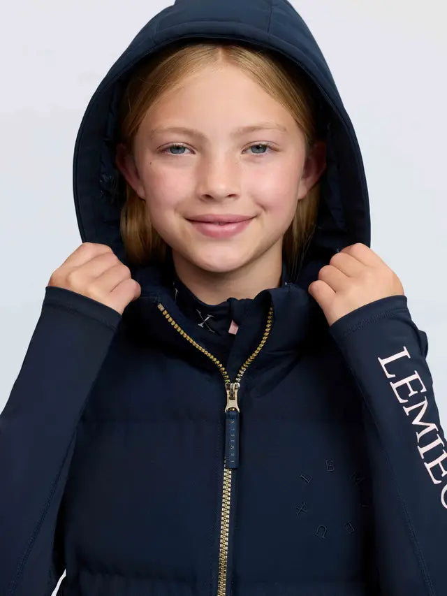 Le Mieux Young Rider Joey Hooded Gilet Navy