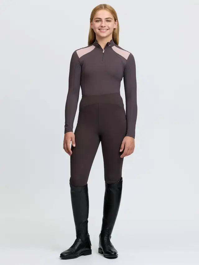 Le Mieux Young Rider Mia Mesh Base Layer Cocoa