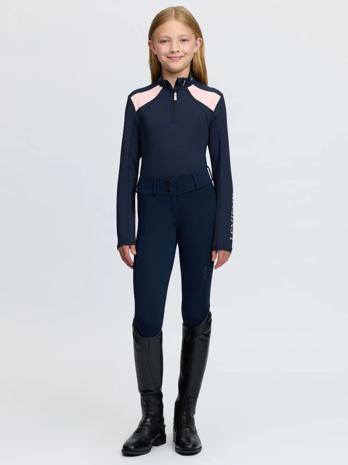 Le Mieux Young Rider Mia Mesh Base Layer Navy