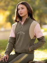 Le Mieux Young Rider Viola Quarter Zip Sweat Willow Green