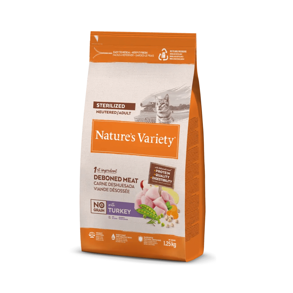 Natures Variety Cat - No Grain Adult / Sterilized Turkey 1.25kg