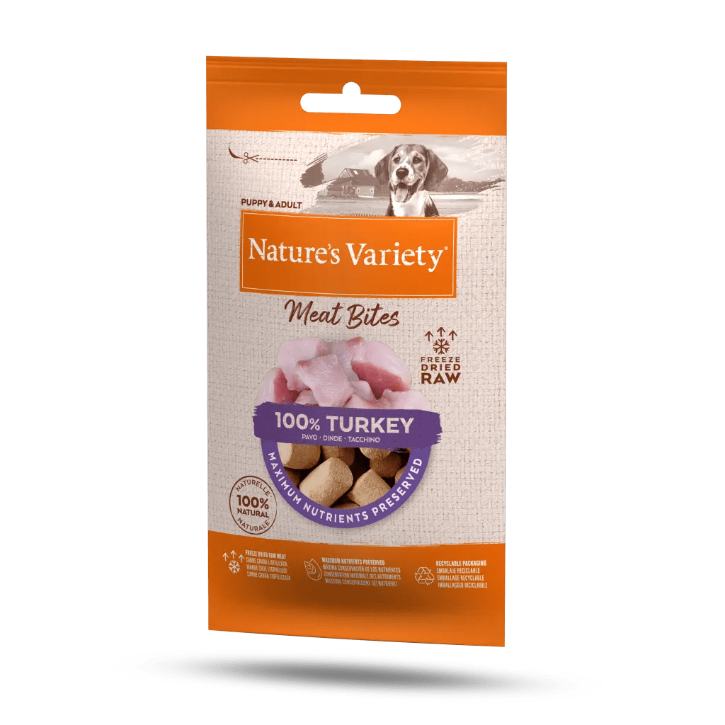 Natures Variety Dog - Freeze Dried Meat Bites Turkey 20g
