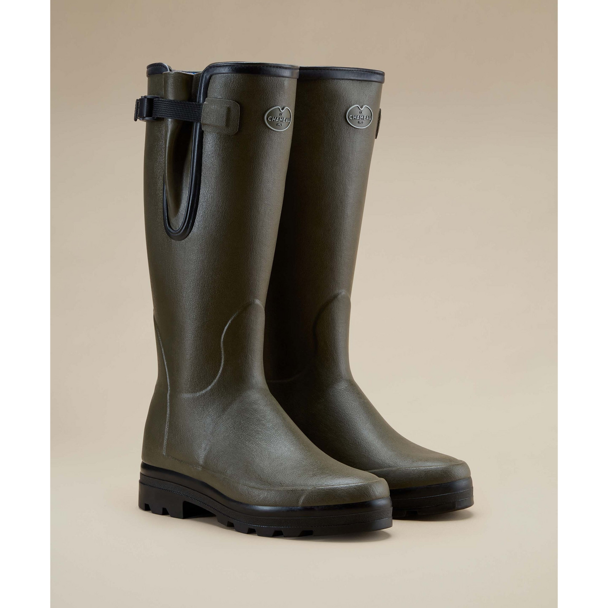 Le Chameau Mens Vierzonord M Wellies Vert Chameau / Black