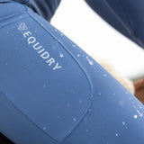EQUIDRY Women's Water Repellent FG Leggings Steel Blue / Silver