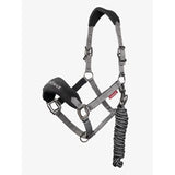 Le Mieux Vogue Fleece Headcollar & Leadrope Black Grey