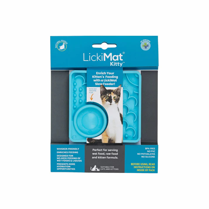 LickiMat Cat Kitty Turquoise