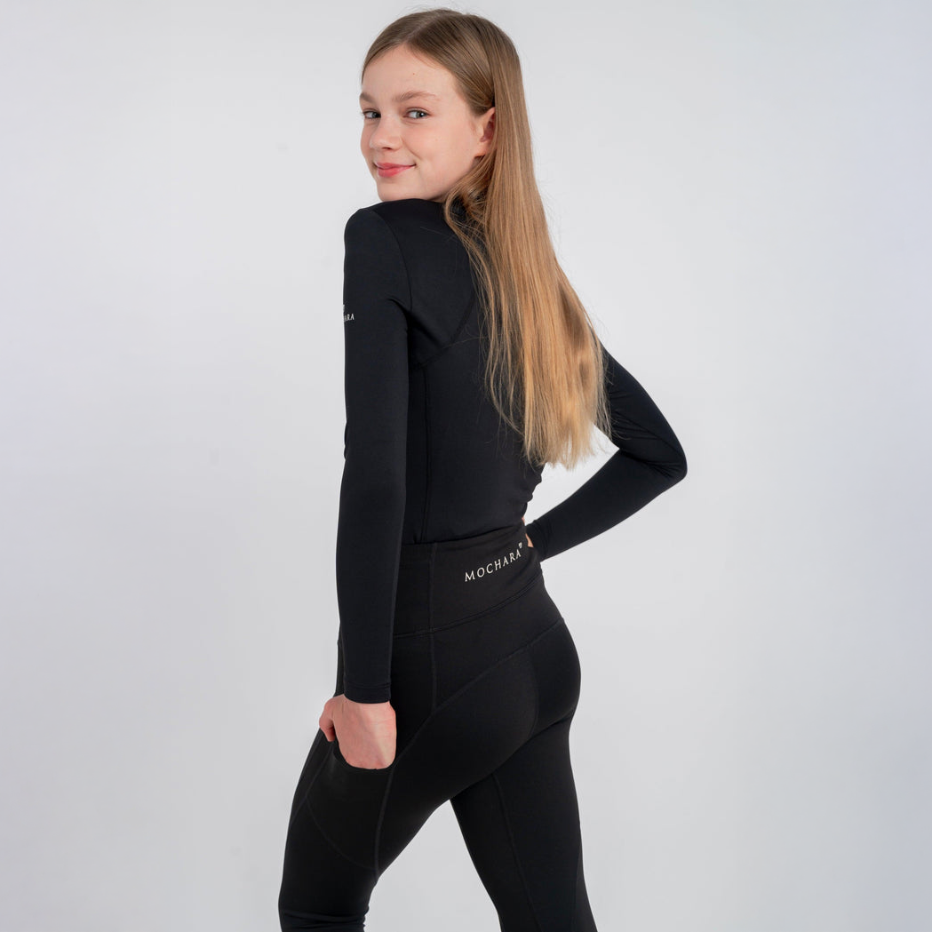 Mochara Young Rider Technical Leggings Black Recycled