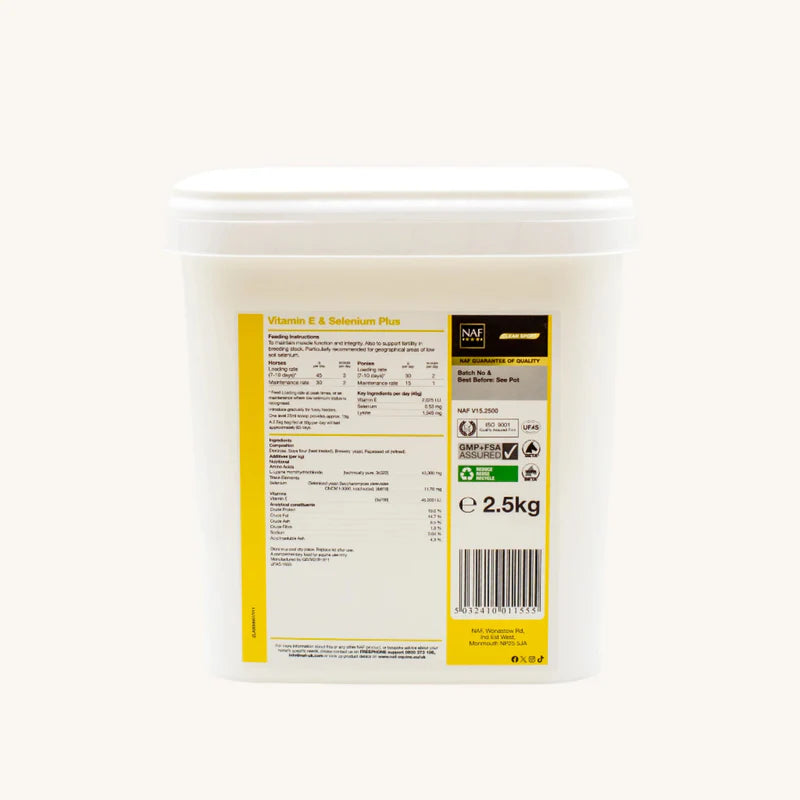 NAF Vitamin E, Selenium & Lysine 2.5kg