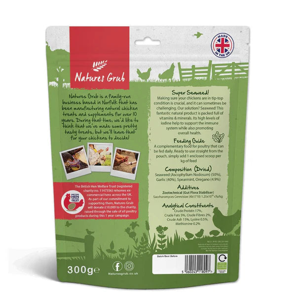 Natures Grub Garlic, Herbs & Seaweed With Probiotics 300g