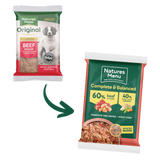 Natures Menu Dog - Complete & Balanced 60/40 Beef & Chicken Block 300g