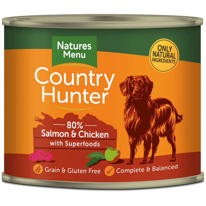 Natures Menu Dog - Country Hunter Can Salmon & Chicken 600g