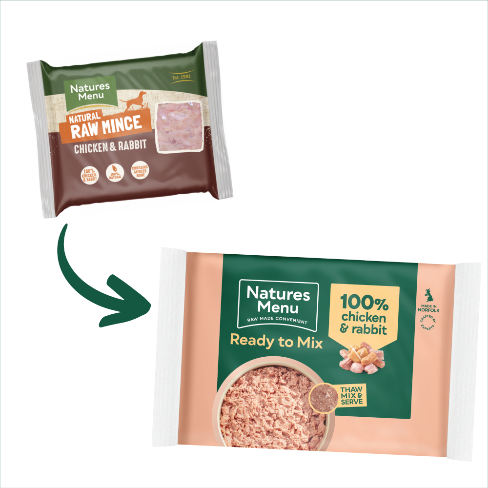 Natures Menu Dog - Frozen Just Mince Chicken & Rabbit 400g