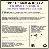 Seven Dog - Puppy Small Breed Turkey & Duck Grain Free 2kg