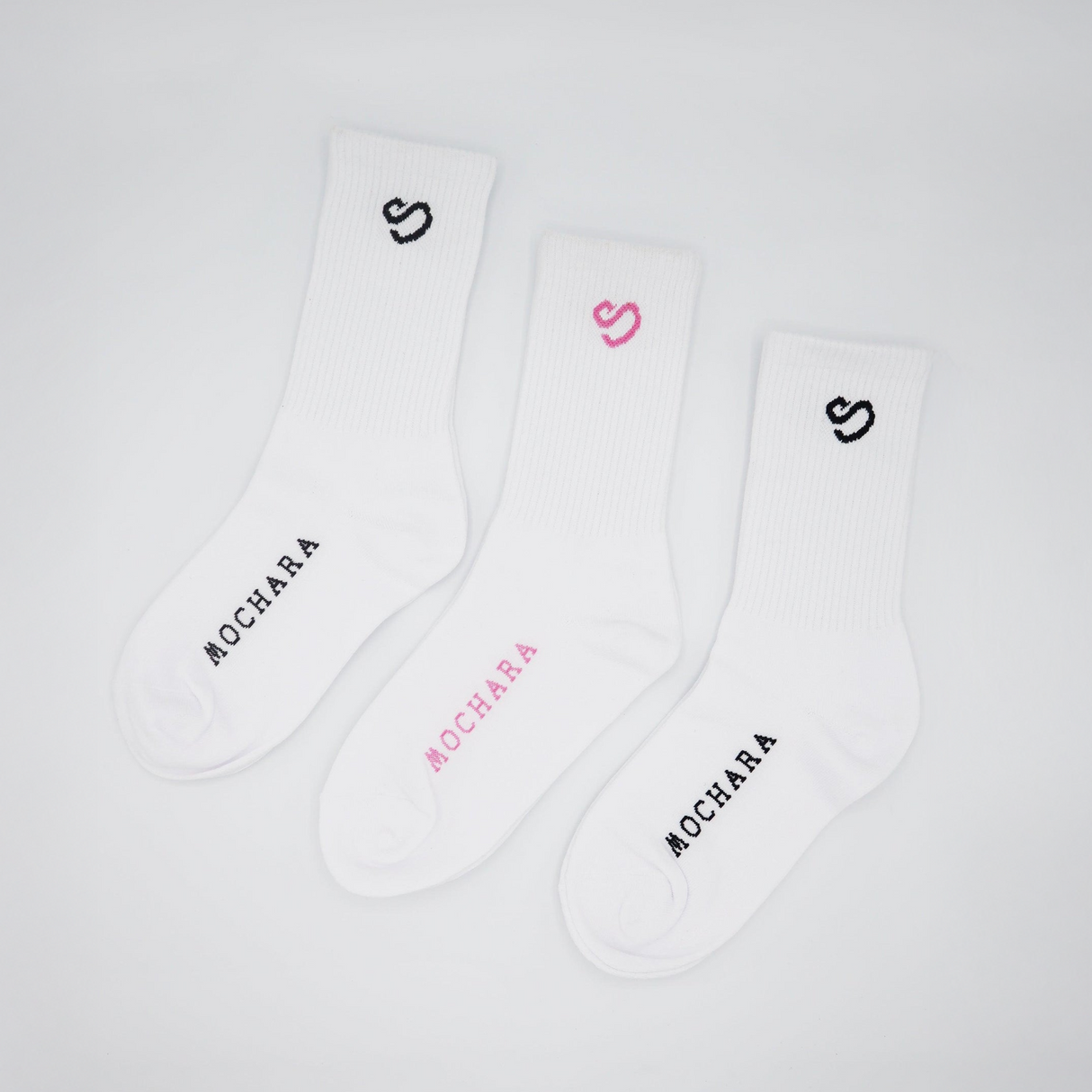 Mochara Performance Ankle Socks 3pk White 32-40