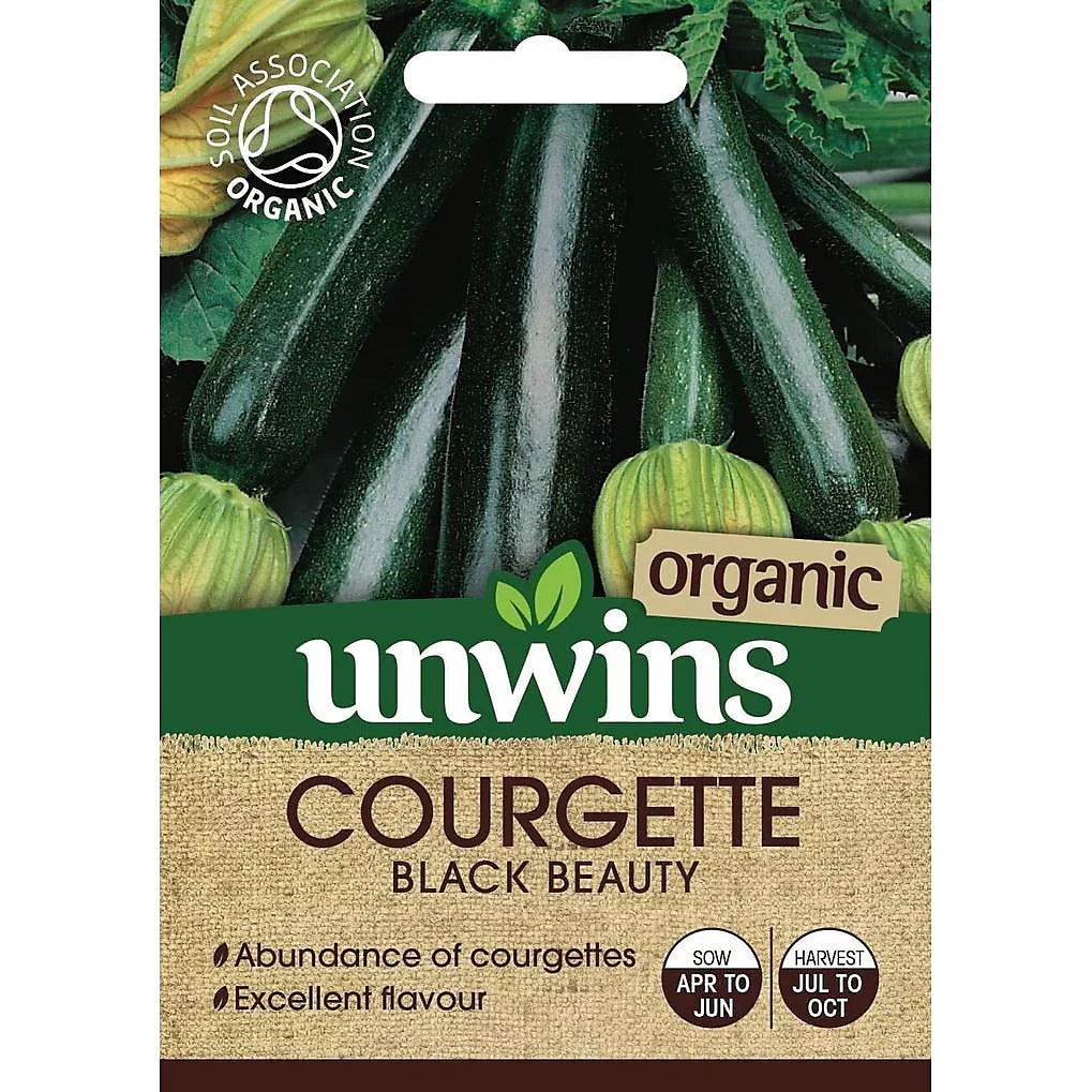 Unwins Courgette Black Beauty (Organic)