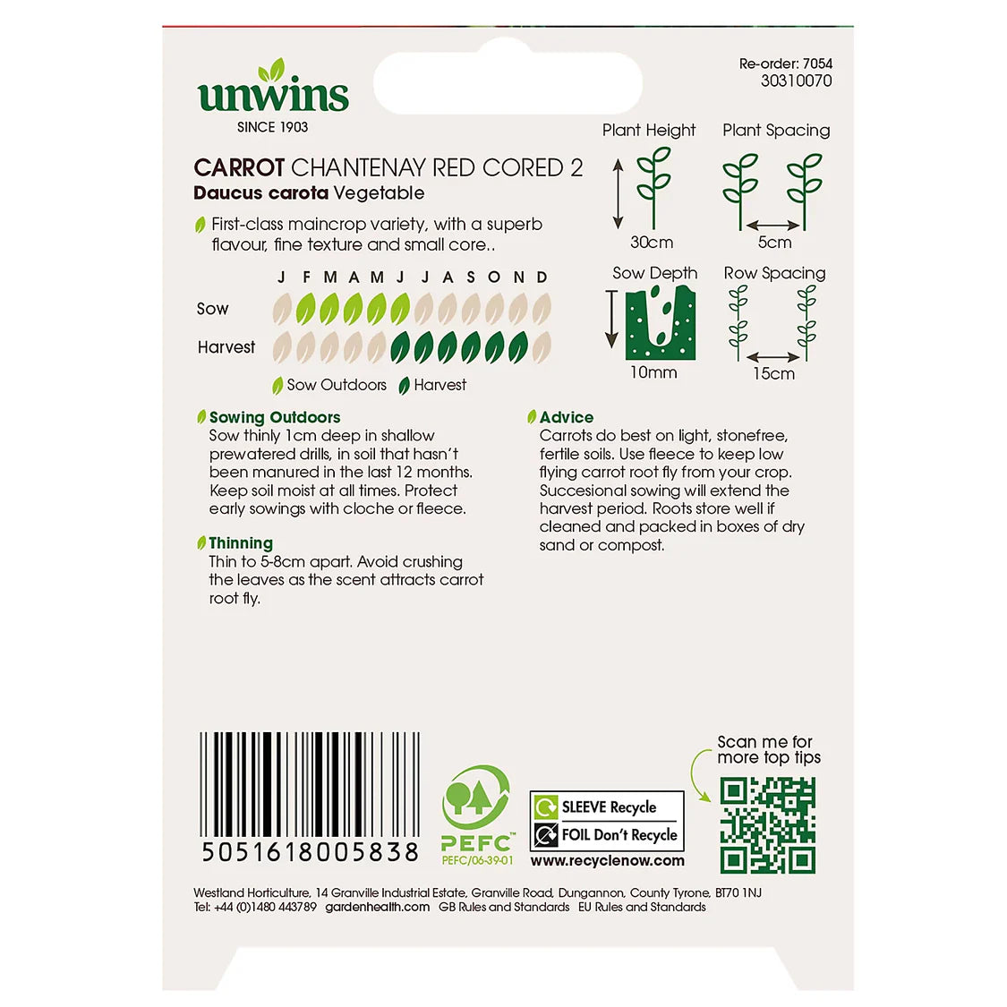 Unwins Carrot Chantenay Red Cored 2