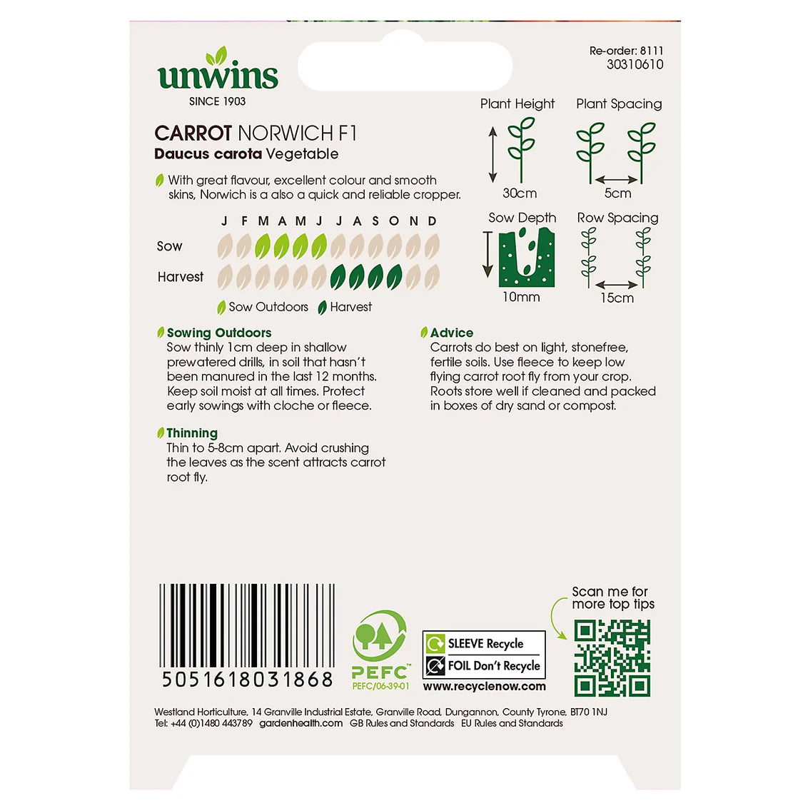 Unwins Carrot Norwich F1
