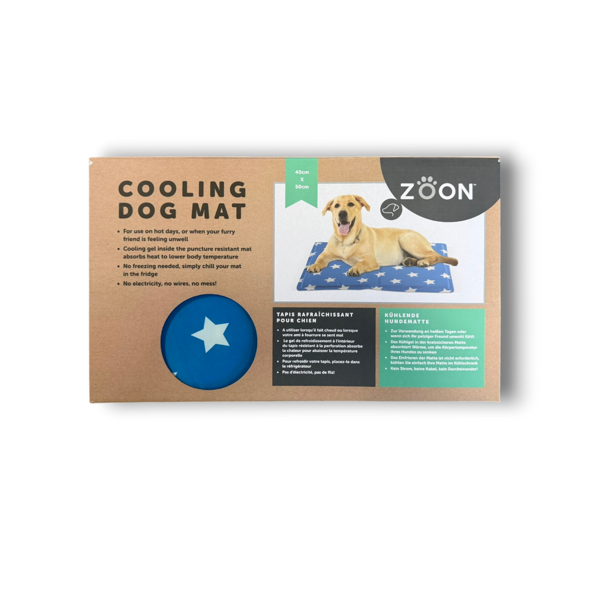 Zoon Uber-Activ Gel Cooling Dog Mat - 50x40cm
