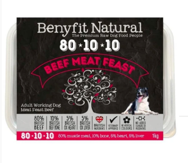 Picture of Benyfit Dog - Natural Beef Meat Feast 80*10*10 1kg
