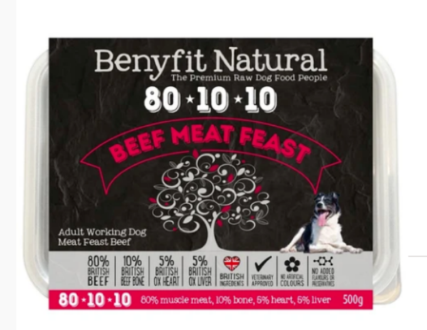 Picture of Benyfit Dog - Natural Beef Meat Feast 80*10*10 500g