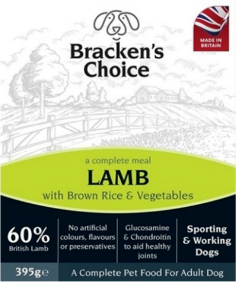 Picture of Bracken's Choice Dog - Working Dog Trays Lamb 395g