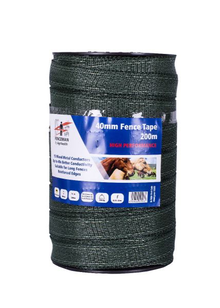 Picture of Fenceman Fence Tape High Performance Green 40mm x 200m