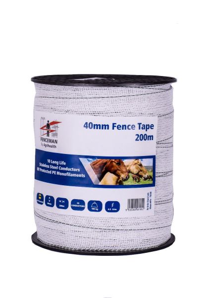 Picture of Fenceman Fence Tape White 40mm x 200m