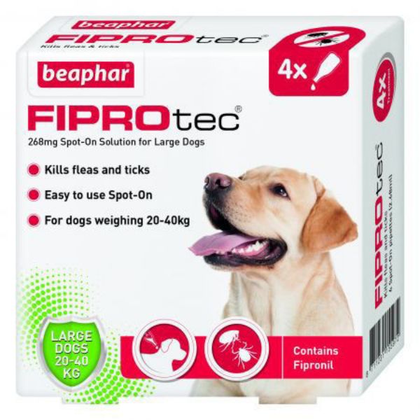 Picture of Beaphar Fiprotec Large Dog Spot On 268mg 4 Pipettes