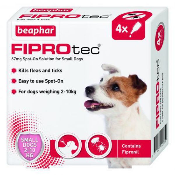 Picture of Beaphar Fiprotec Small Dog Spot On 67mg 4 Pipettes