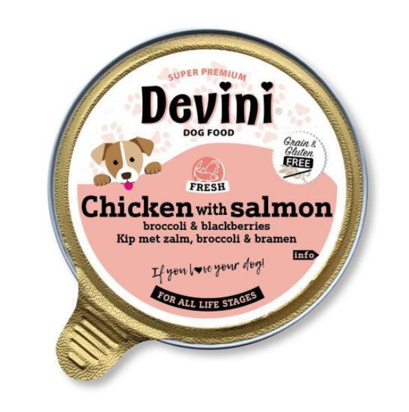 Picture of Devini Dog Food Chicken & Salmon 85g