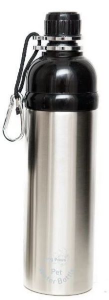 Picture of Long Paws Dog Water Bottle Lick 'n Flow Silver 750ml