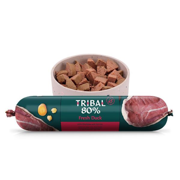 Picture of Tribal 80% Gourmet Sausage Complete Wet Food Duck 750g