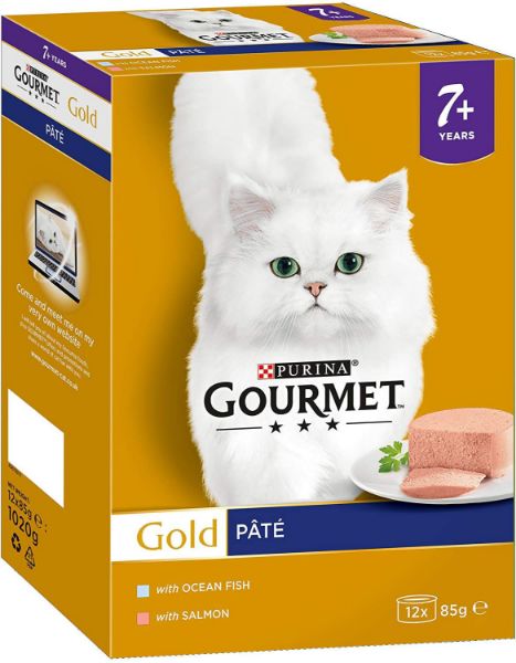 Picture of Gourmet Gold Senior Pate Salmon and Ocean Fish  8x85g