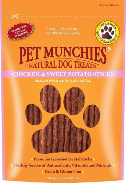 Picture of Pet Munchies Dog Treats - Chicken & Sweet Potato Sticks 90g