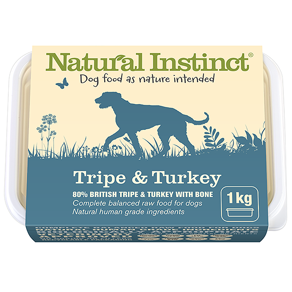 Picture of Natural Instinct Dog -  Tripe & Turkey 1kg