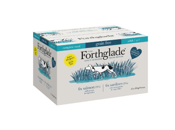 Picture of Forthglade Dog - Adult Complete Grain Free Fish Multi Pack Salmon & Sardine Pouches 12x395g 