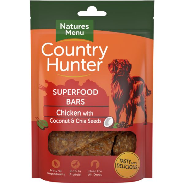 Picture of Natures Menu Dog - Superfood Bars Chicken With Coconut & Chai Seed 100g
