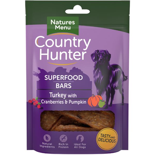 Picture of Natures Menu Dog - Superfood Bars Turkey With Cranberry & Pumpkin 100g