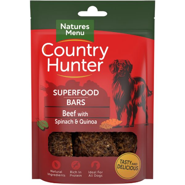 Picture of Natures Menu Dog - Superfood Bars Beef with Spinach & Quinoa 100g