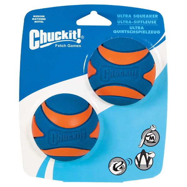 Picture of Chuckit Ultra Squeaker Ball Medium (2pk)
