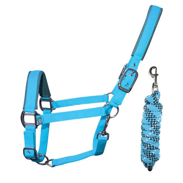 Picture of Woof Wear Headcollar & Leadrope Set Turquoise